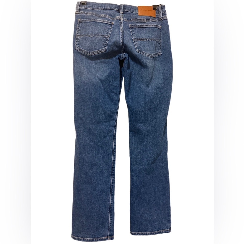 Lucky Brand Women’s Straight Leg Jeans • Mid Wash Classic Denim • Stretch Size 6